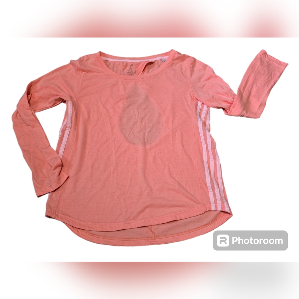 Adidas Womens Running Shirt Size Small Pink Climalite Long Sleeve Active Top